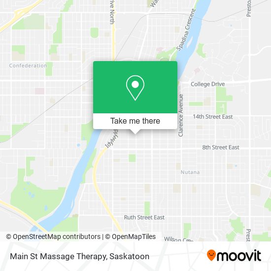 Main St Massage Therapy map