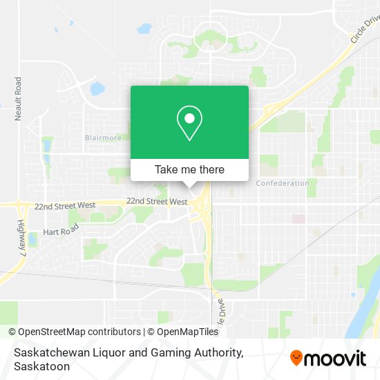 Saskatchewan Liquor and Gaming Authority map