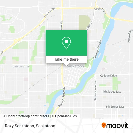 Roxy Saskatoon map