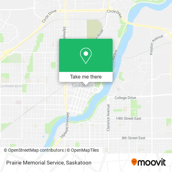 Prairie Memorial Service map