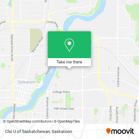 Clsi U of Saskatchewan map