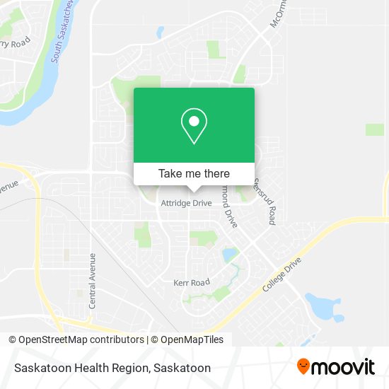 Saskatoon Health Region map