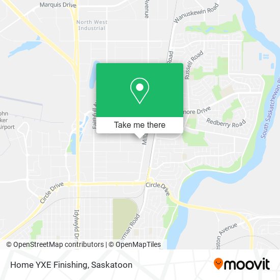 Home YXE Finishing map