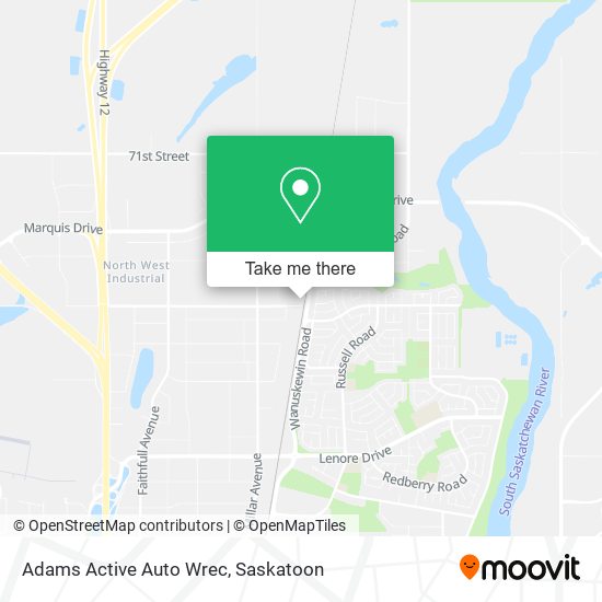 Adams Active Auto Wrec map