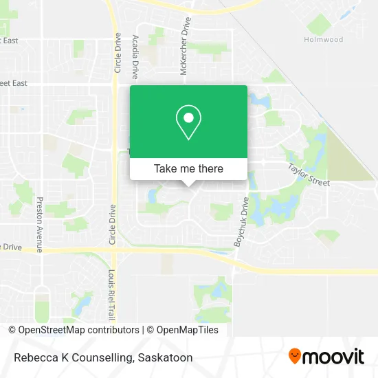 Rebecca K Counselling map