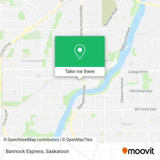 Bannock Express map