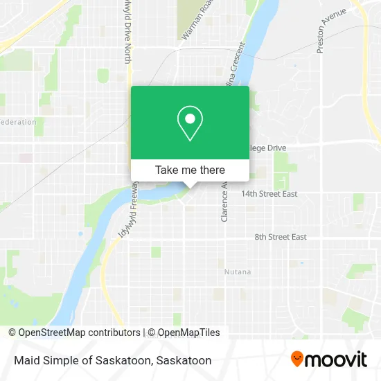Maid Simple of Saskatoon map