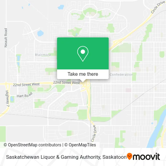Saskatchewan Liquor & Gaming Authority map