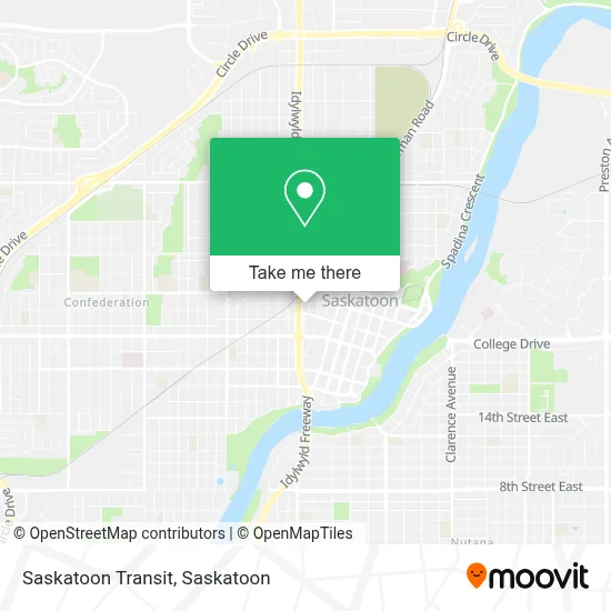 Saskatoon Transit map