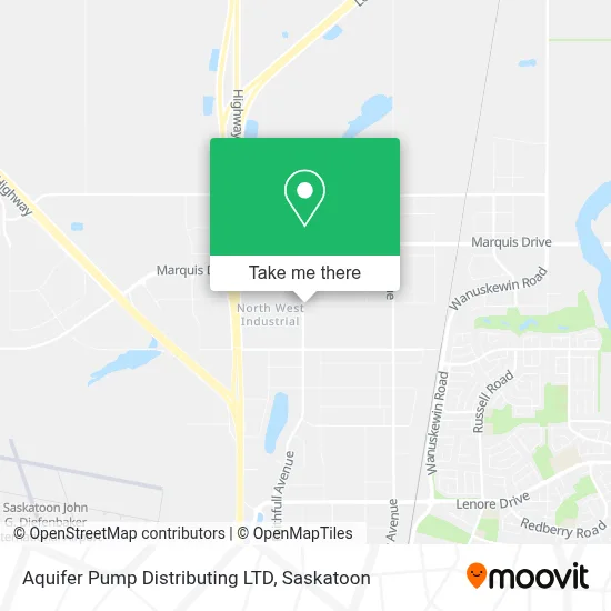 Aquifer Pump Distributing LTD map