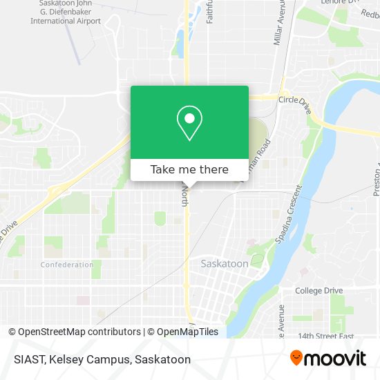 SIAST, Kelsey Campus map