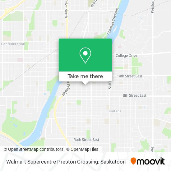 Walmart Supercentre Preston Crossing map