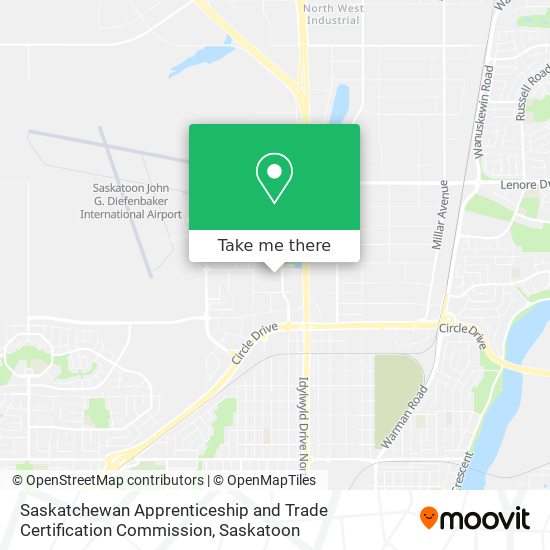 Saskatchewan Apprenticeship and Trade Certification Commission map