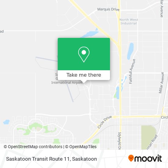 Saskatoon Transit Route 11 map