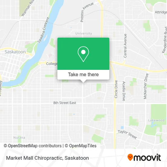 Market Mall Chiropractic map