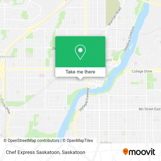 Chef Express Saskatoon map