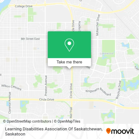 Learning Disabilities Association Of Saskatchewan map