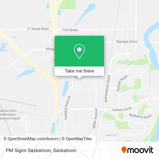 PM Signs Saskatoon map