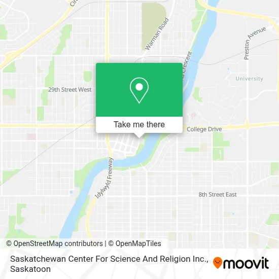 Saskatchewan Center For Science And Religion Inc. map