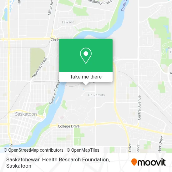 Saskatchewan Health Research Foundation map
