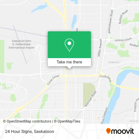 24 Hour Signs map