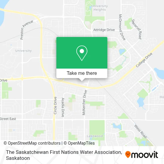 The Saskatchewan First Nations Water Association map