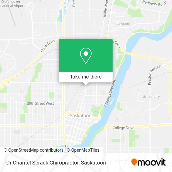 Dr Chantel Serack Chiropractor map