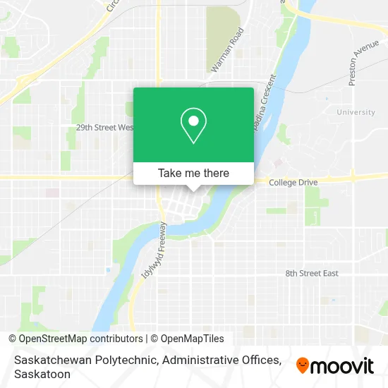 Saskatchewan Polytechnic, Administrative Offices map