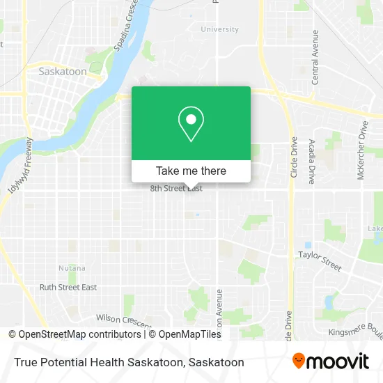 True Potential Health Saskatoon map
