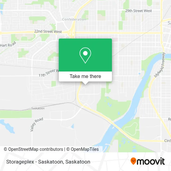 Storageplex - Saskatoon map