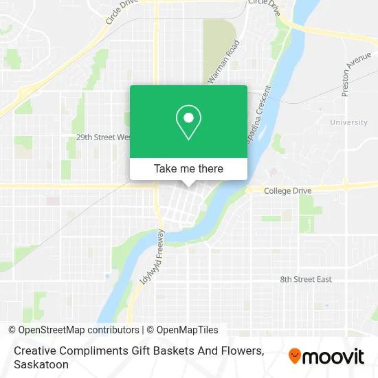 Creative Compliments Gift Baskets And Flowers map