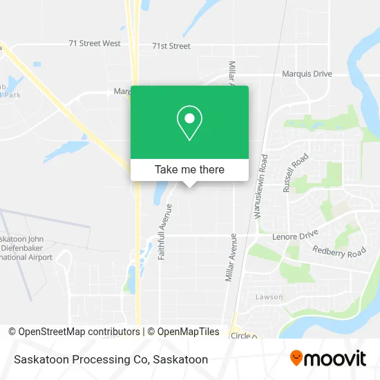 Saskatoon Processing Co map