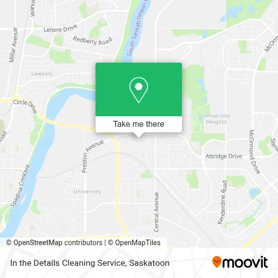 In the Details Cleaning Service map