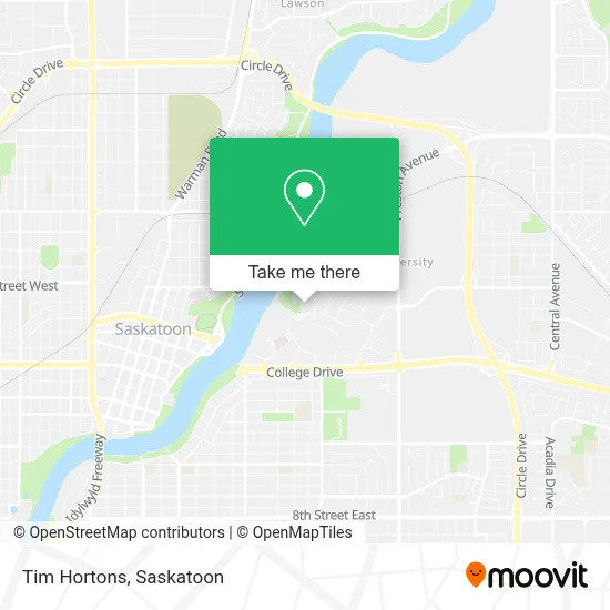 Tim Hortons map