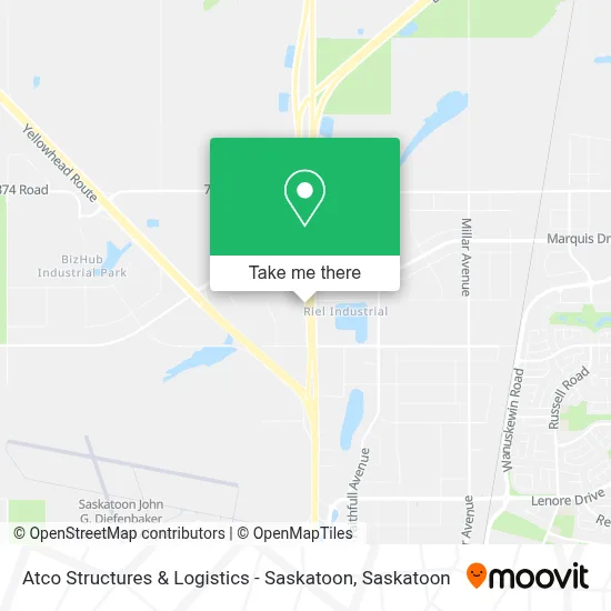 Atco Structures & Logistics - Saskatoon map