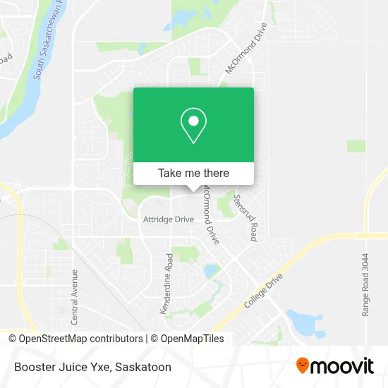 Booster Juice Yxe map