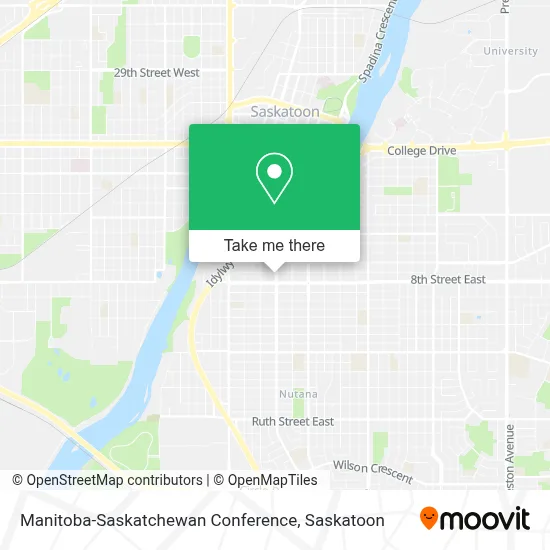 Manitoba-Saskatchewan Conference map