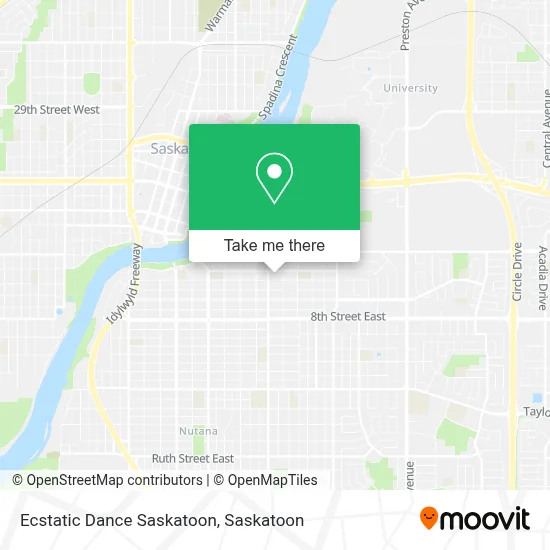 Ecstatic Dance Saskatoon map