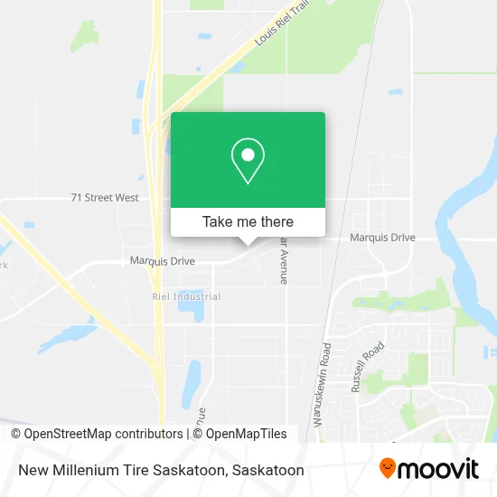 New Millenium Tire Saskatoon map