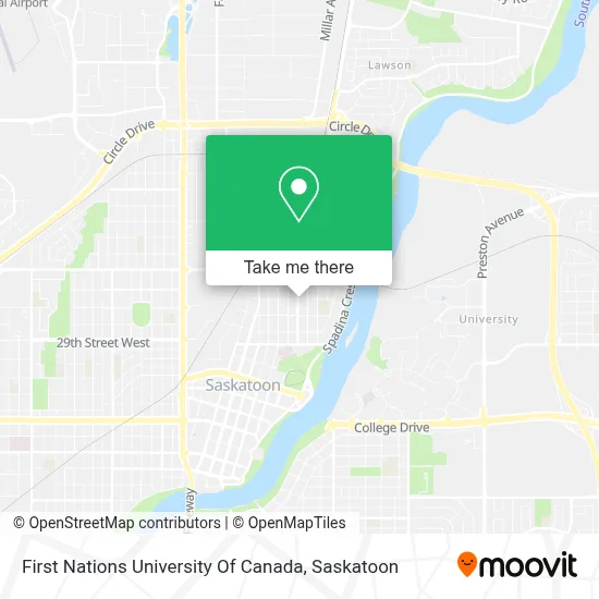 First Nations University Of Canada map