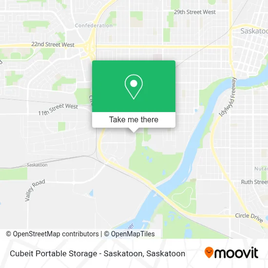Cubeit Portable Storage - Saskatoon map