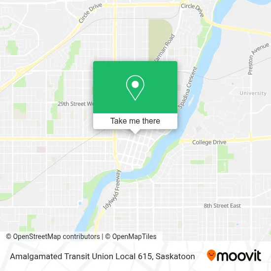 Amalgamated Transit Union Local 615 map