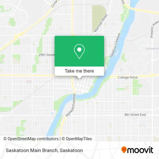 Saskatoon Main Branch map