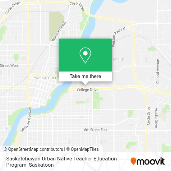 Saskatchewan Urban Native Teacher Education Program map