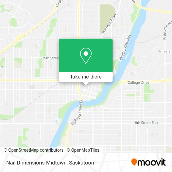 Nail Dimensions Midtown map