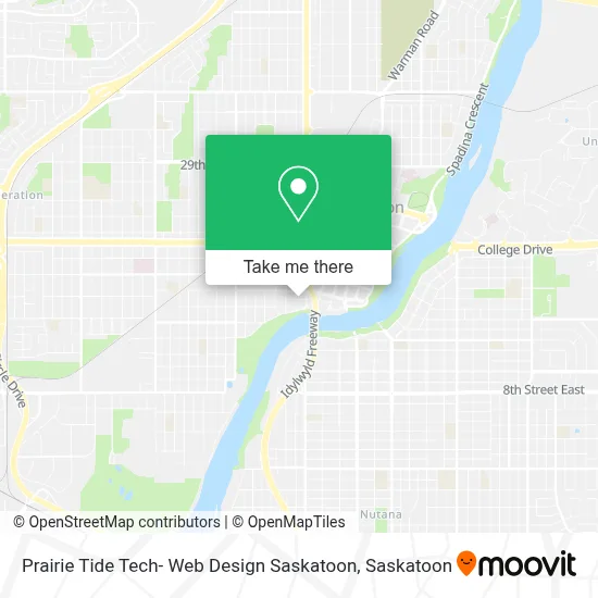 Prairie Tide Tech- Web Design Saskatoon map