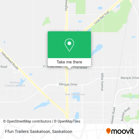 Ffun Trailers Saskatoon map
