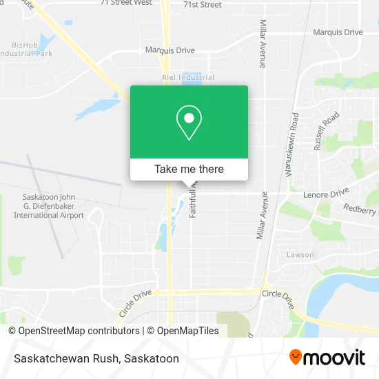 Saskatchewan Rush map
