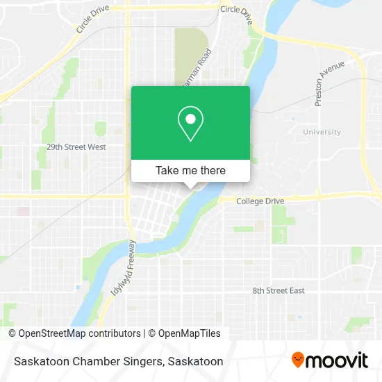 Saskatoon Chamber Singers map