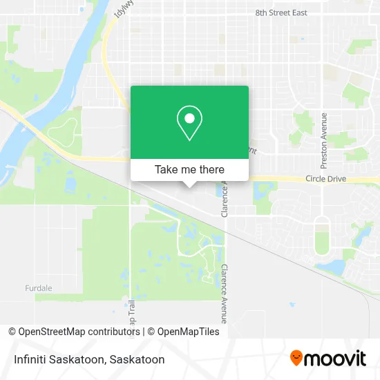 Infiniti Saskatoon map